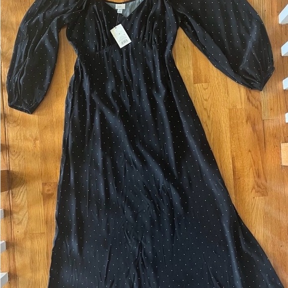 a new day Black and White Polka Dot Long Sleeve Dress - Picture 5 of 12